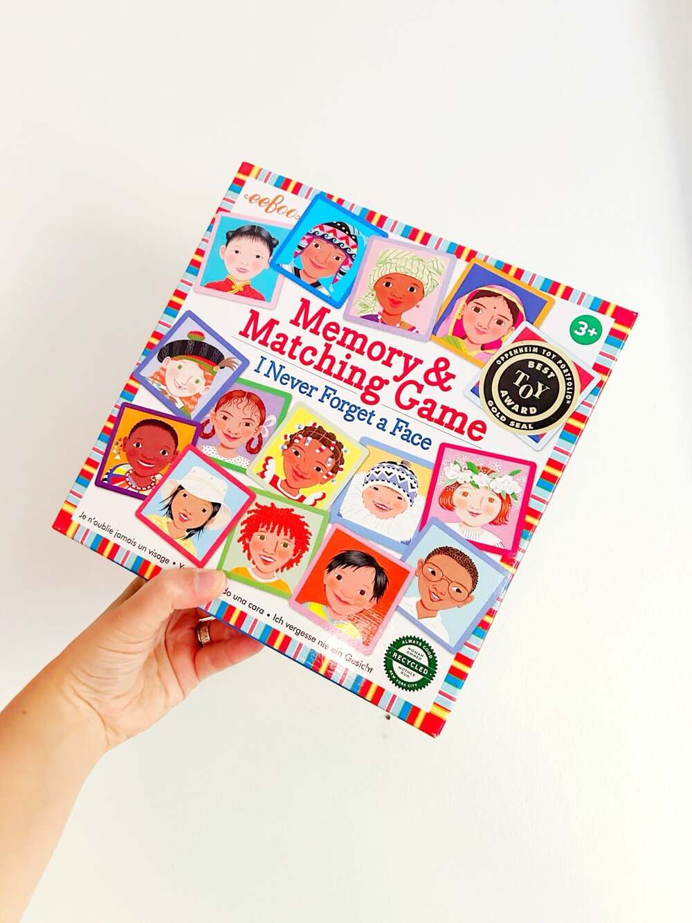 eeBoo I Never Forget a Face Memory & Matching Game